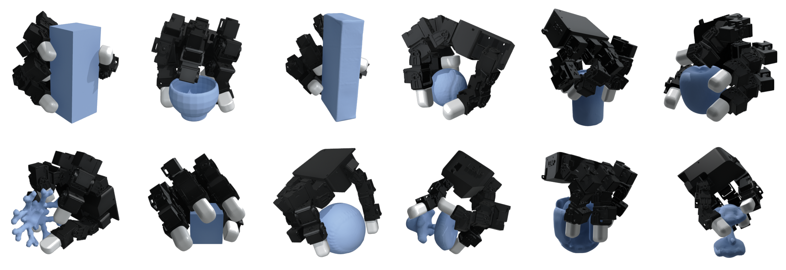 LEAP retargeting grasp gallery 2x6